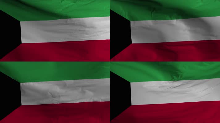 4k科威特国旗视频素材