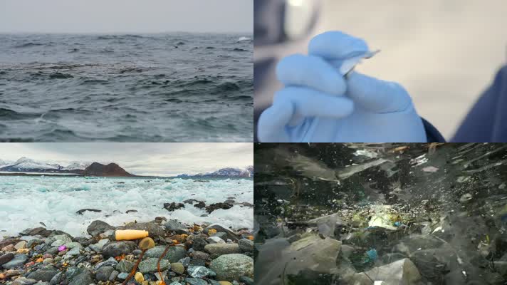 海洋垃圾污染视频素材