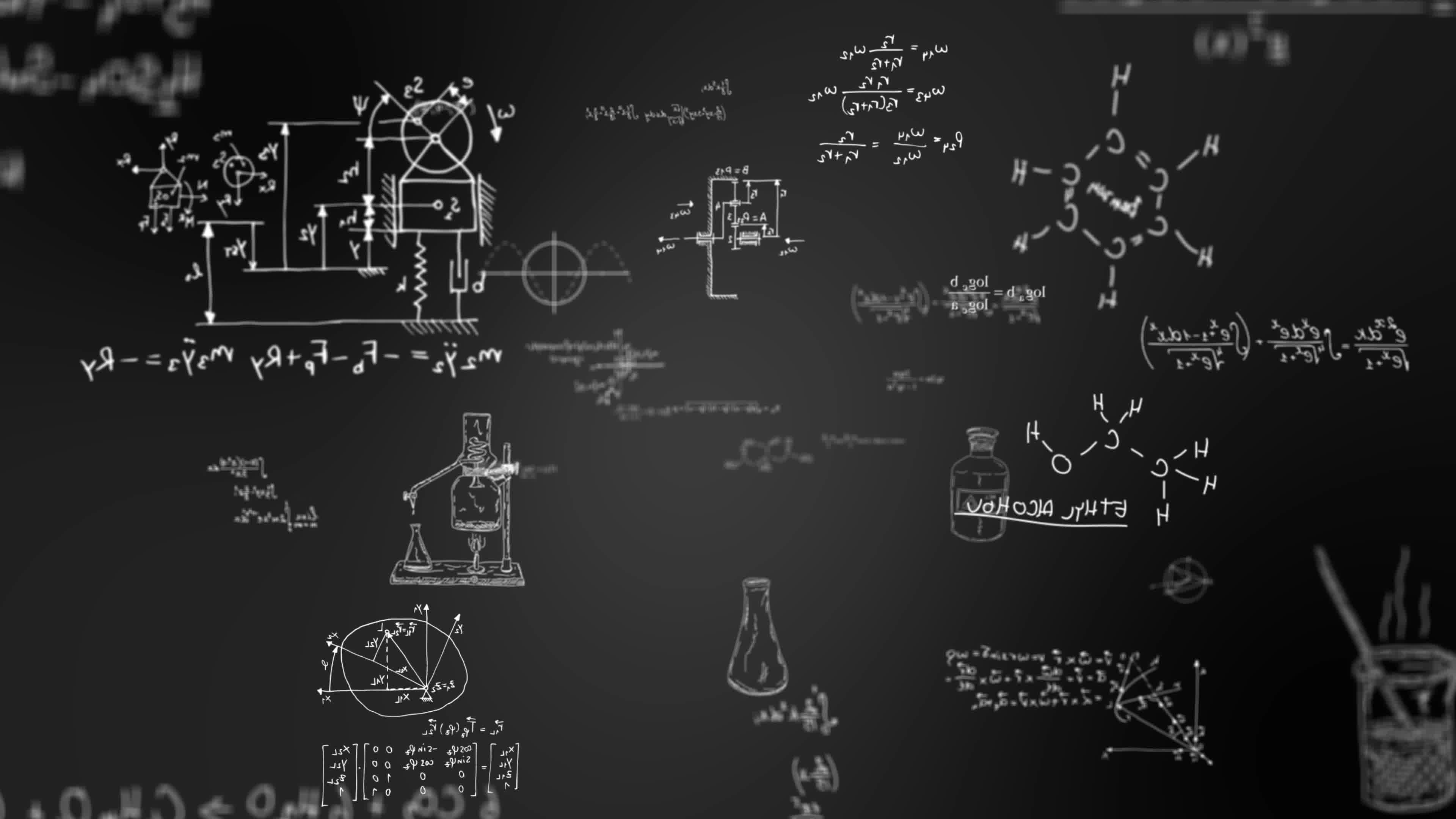 4k数理化公式穿梭视频素材