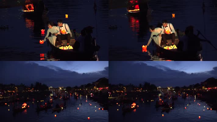 求平安吉祥 放河灯 追祭祖先 超度亡灵 亡魂照路 元宵节中元节放水灯