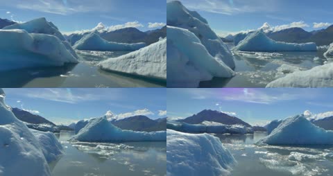 4K冰山冰川短镜头特写