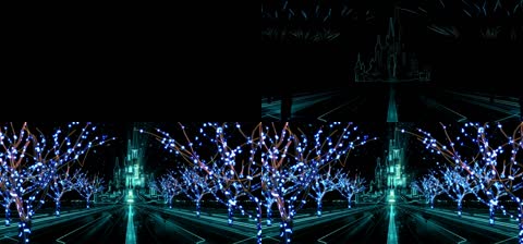 创意梦幻古堡LED灯树走秀舞台