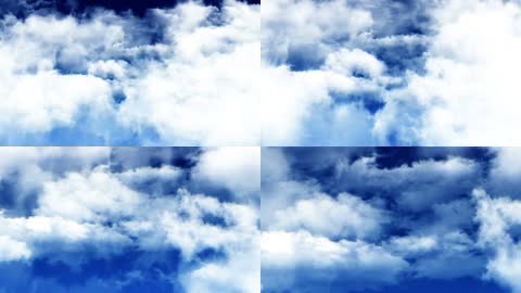 抽象梦幻深蓝天空穿越云层