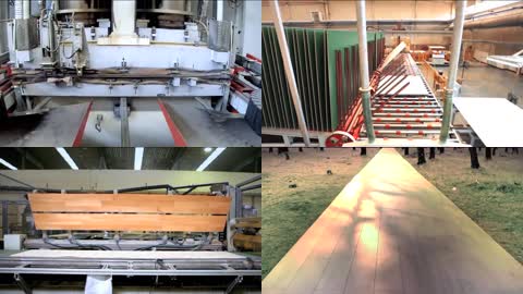 现代化木地板生产加工