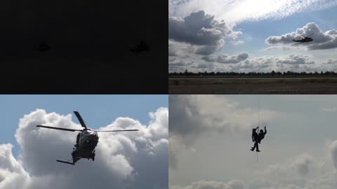 4K直升机紧急救援演练实拍