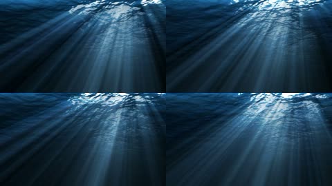 水下光束白色光线实拍视频