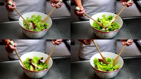 减肥餐绿色蔬菜沙拉实拍