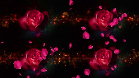 花瓣飘落玫瑰花爱情伤感情歌背景