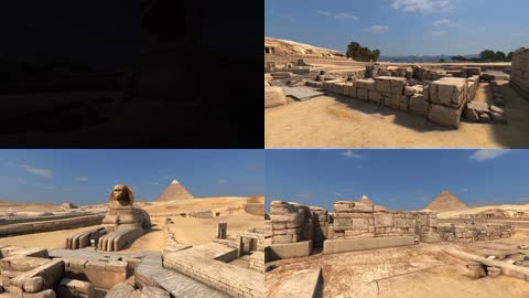 3D金字塔石像雕像文化遗址
