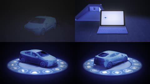 3D人工智能科技汽车系统全息投影