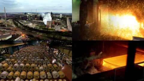 工业制造炼钢视频