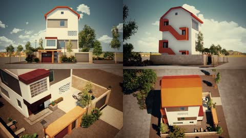 3D建筑独栋别墅动画设计理念