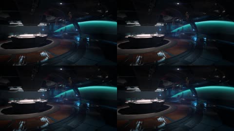 3D科幻飞船指挥中心背景视频