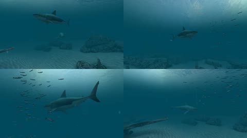 3d海底世界鲨鱼大白鲨海洋世界