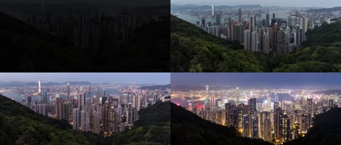 纵观香港一天的变化延时摄影