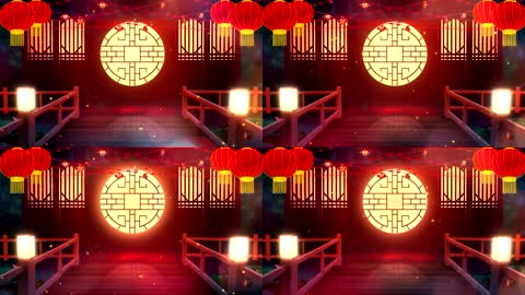 喜庆中国红灯笼背景