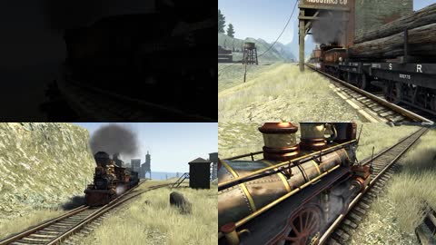 3D蒸汽火车运输