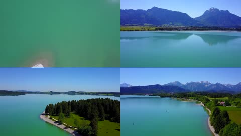 4K德国巴伐利亚福尔根湖