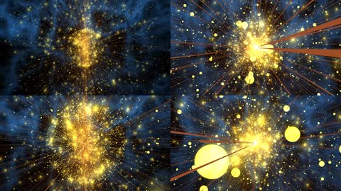 金色梦幻粒子背景视频