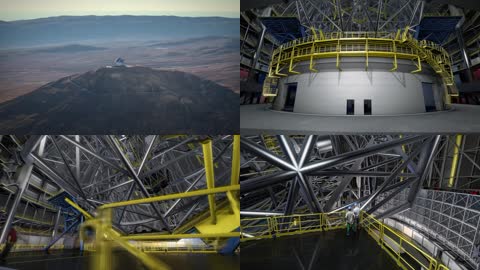 3D山顶天文台工作站天文望远镜
