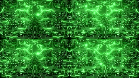 绿色高科技芯片电路板背景