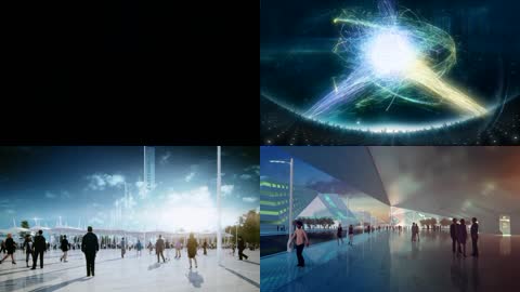 互联网科技视频城市建筑光线