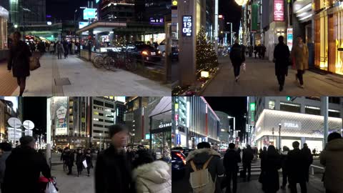 3K日本银座商业区深夜街头穿梭