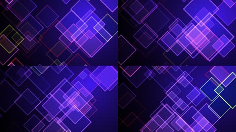 魔幻变化紫色几何方块缩放神秘梦幻视觉感受LED背景视频素材