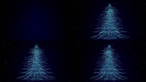 3K全息粒子圣诞树led视频