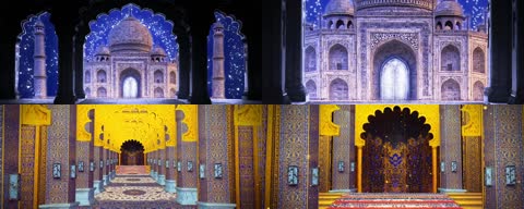 印度风冠冕堂皇闪光粒子LED动态背景视频素材