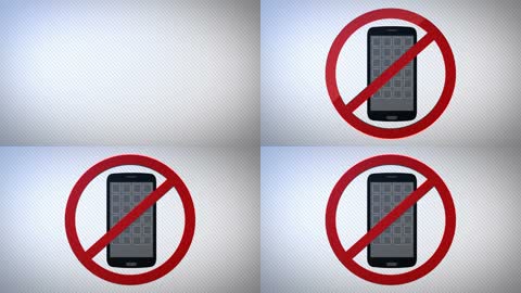 现代公共场合智能展示禁止手机使用