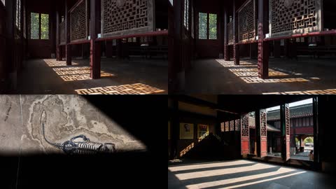 室内光影变幻中国古建筑