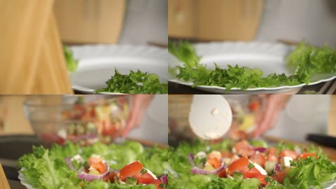 蔬菜沙拉视频素材