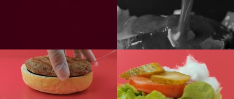 美食汉堡实拍视频