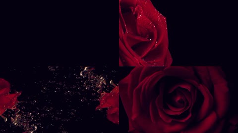 4K红色玫瑰浪漫爱情主题
