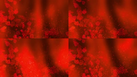 红色花朵中国风舞台
