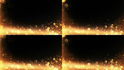 金色粒子泡泡边框合成