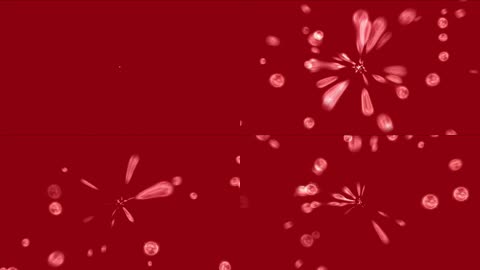 炫酷红色背景中央散发水泡梦幻场景感染效果视觉LED背景视频素材