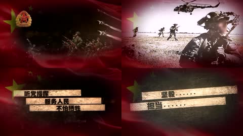 中国军魂军队军人视频素材