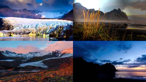 美丽壮观的冬季冰岛风景高清摄影