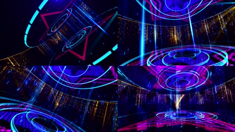 星空幕粒子效果DJ街舞舞蹈晚会演出LED大屏幕背景视频素材