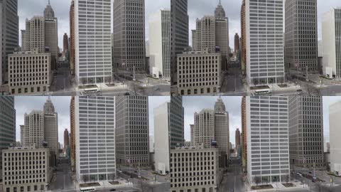 美国底特律城市实拍
