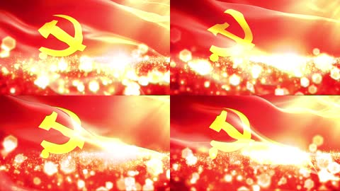 红金党政动态背景视频素材