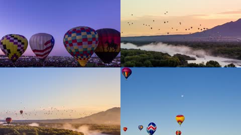 4K美国新墨西哥州阿尔布开克国际热气球节