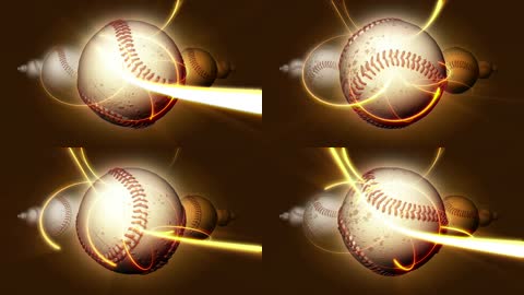 梦幻棒球排列旋转炫酷光束环绕