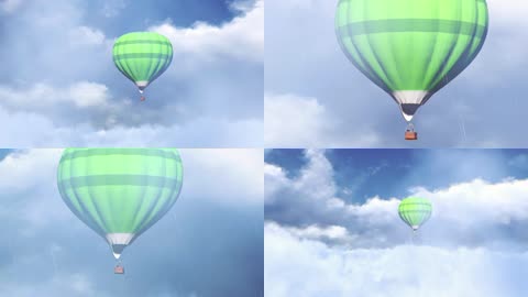 热气球三维动画儿童卡通动画