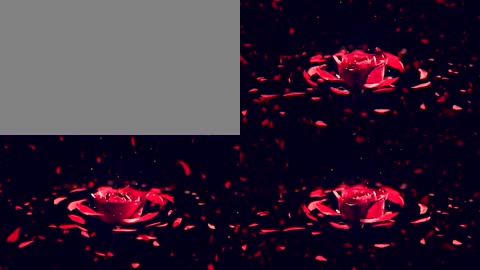 3D旋转玫瑰花LED背景动态视频素材