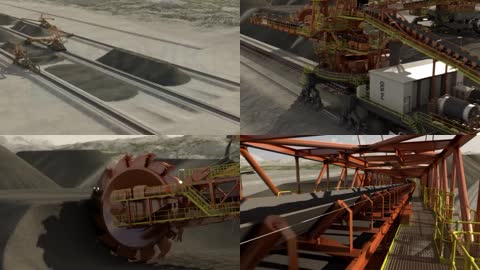煤矿矿山机械动画