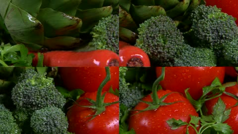 蔬菜西兰花西红柿视频