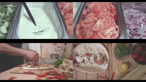 实拍美味蔬菜卷制作过程视频素材